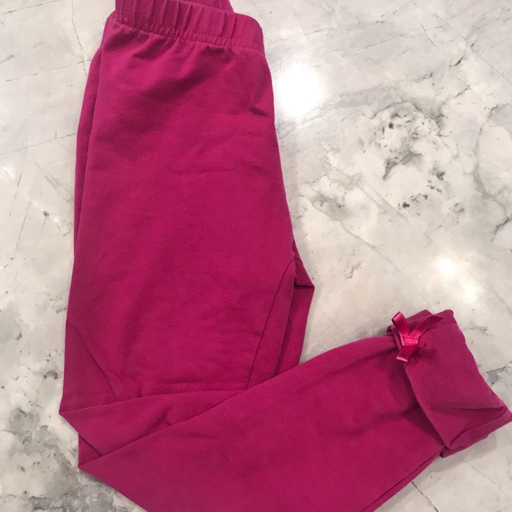 Hanna Andersson raspberry leggings